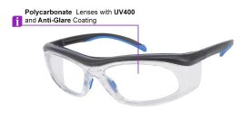 Auburn Prescription Safety Glasses Blue – ANSI Z87.1 Certified