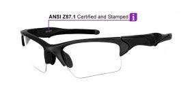 Elmira Prescription Safety Glasses Black – ANSI Z87.1 Certified